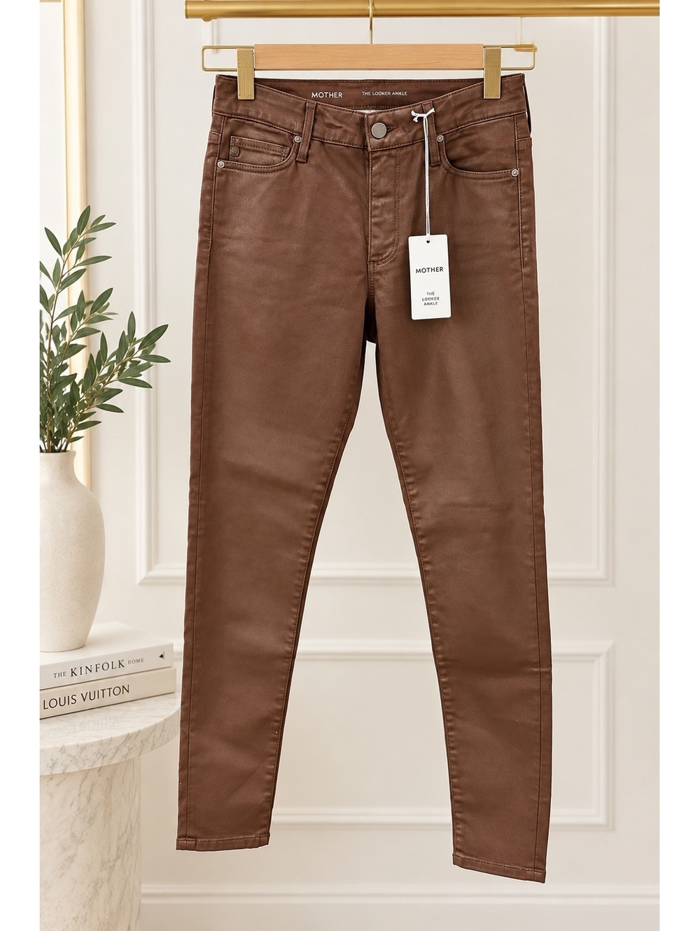 AG leather coated jeans - NWT size 27